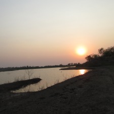 Sunset at Jamkhed by the lake