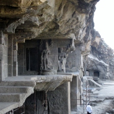 Entrance to one of the Buddhist Caves